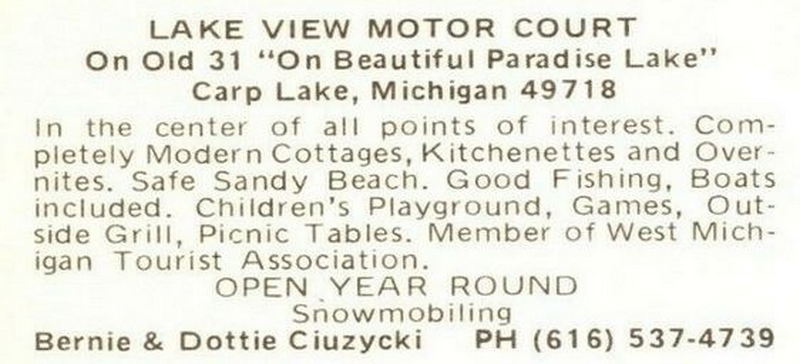 Pines of Paradise (Lake View Motor Court) - Vintage Postcard